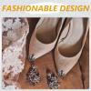 KESYOO 3Pairs Metal Shoes Pointed Protector High Heels Toe Cap Cowboy Boot Tips Elegant High Heels Tip Cover view 2