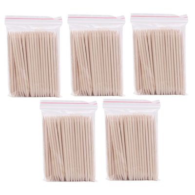 500 Pcs Beauty Wood Nail Sticks Double Sided Wooden Wax Applicator Tool