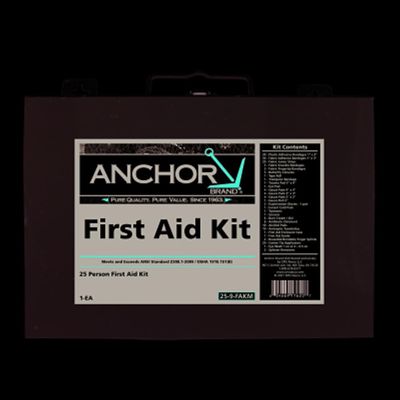 25 Person First Aid Kit, ANSI 2009, Metal Case