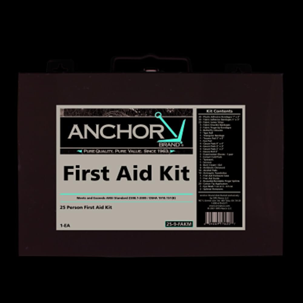 25 Person First Aid Kit, ANSI 2009, Metal Case
