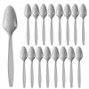 Party City Disposable Plastic Spoons, 16 Count (Silver) - Go Brightly Heavy Duty Classic Reuseable Plastic Spoons - Premium Party Supplies Cutlery view 1