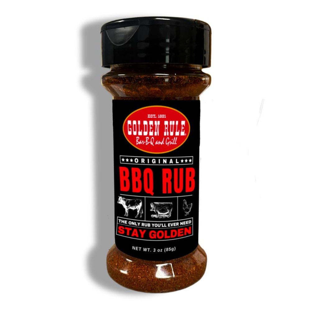 BBQ Rub by Golden Rule BBQ-Oldest in the USA-Great on Pork, Chicken, Turkey, or Beef