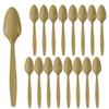 Party City Disposable Plastic Spoons, 16 Count (Gold) - Go Brightly Heavy Duty Classic Reuseable Plastic Spoons - Premium Party Supplies Cutlery view 1