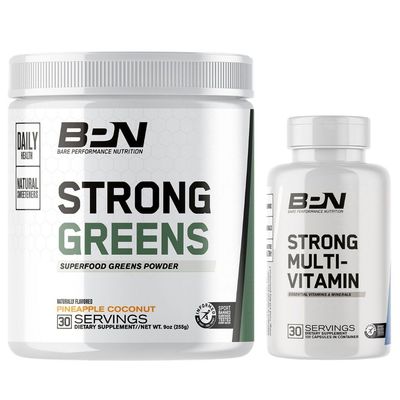 BARE PERFORMANCE NUTRITION BPN Strong Greens & Strong Multi-Vitamin Bundle