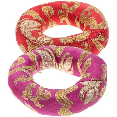Buddha Sound Bowl Cushion - Cotton Cloth Meditation Singing Bowl Pad for Spiritual Practice and Decoration Assorted Colors 2 95 Inch Diameter