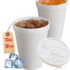 10OZ Foam Cups With Lids for Hot & Cold Drinks, USA-Made 50-Pack - Ideal Styrofoam Coffee Cups, Insulating To-Go Cups for Soda, Tea, Juice - Sturdy, Disposable & comparable to Industry standard 10J10 view 1