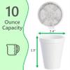 10OZ Foam Cups With Lids for Hot & Cold Drinks, USA-Made 100-Pack - Ideal Styrofoam Coffee Cups, Insulating To-Go Cups for Soda, Tea, Juice - Sturdy, Disposable & comparable to Industry standard 10J10 view 2