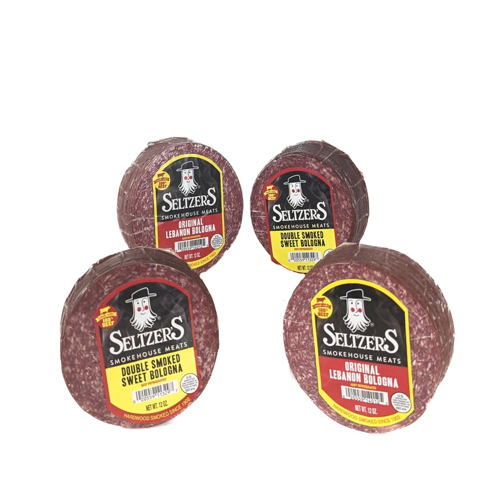 Generic Seltzer's Lebanon Bologna 12 oz (Pack of 2) and Seltzer's Double Smoked Sweet Lebanon Bologna 12 oz (Pack of 2)