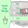 16 OZ Foam Cups With Lids for Hot & Cold Drinks, USA-Made 25-Pack.Ideal Styrofoam Coffee Cups, Insulating To-Go Cups for Soda, Tea, Juice - Sturdy, Disposable & comparable to Industry standard 16J16 view 3