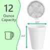 12 OZ Foam Cups for Hot & Cold Drinks, USA-Made 100-Pack - Ideal Styrofoam Coffee Cups, Insulating To-Go Cups for Soda, Tea, Juice - Sturdy, Disposable & comparable to Industry standard 12J12 view 2