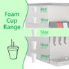 12 OZ Foam Cups for Hot & Cold Drinks, USA-Made 100-Pack - Ideal Styrofoam Coffee Cups, Insulating To-Go Cups for Soda, Tea, Juice - Sturdy, Disposable & comparable to Industry standard 12J12 view 3