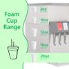 20 OZ Foam Cups With Lids for Hot & Cold Drinks, USA-Made 25-Pack. Ideal Styrofoam Coffee Cups, Insulating To-Go Cups for Soda, Tea, Juice - Sturdy, Disposable & comparable to Industry standard 20J20 view 3