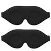 BudgetBundles US 2-4 Pc Sleep Eye Mask for Men Women, 3D Contoured Cup Sleeping Mask & Blindfo (Black 2 Pack) view 1