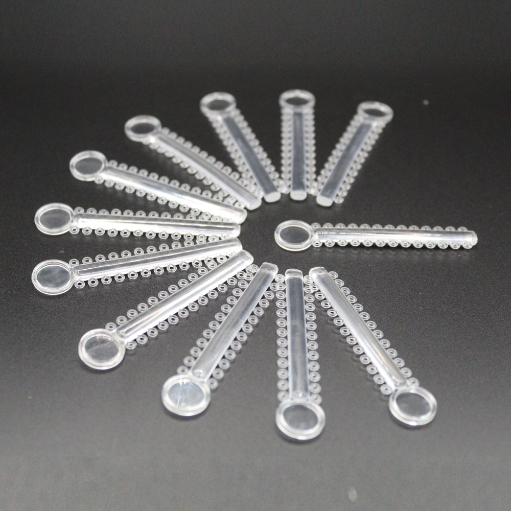 1040 O-Rings - Orthodontic Elastomeric Ligature Ties for Braces. Elastic O-Ring Rubber Bands for Orthodontic Brackets. (Clear)