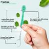 Freshee Bead -5 in 1 Disposable Mini Toothbrush with Toothpaste Bead + Floss + Pick + Tongue Scraper | Travel Size | Individually Wrapped | Soft | Extra Mint | Travel Set | Oral Care view 2