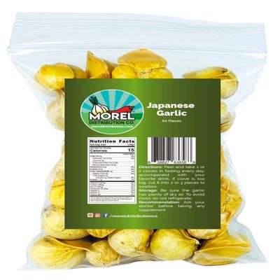 Japanese Garlic (Ajo Japones) 100% Natural!!) Count per Bag: (30-60-130) (60 Pieces)