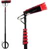 36ft Window Cleaning Pole,Water Fed Telescopic Brush Extendable Window Squeegee Washer Roof Cleaner Glass Outdoor- 24ft(7.2m),9M/30FT view 1