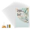 Egofine 200 PCS 2.8mils Clear Cellophane Treat Bags 5x7 Inches Clear Cellophane Gift Bags with 4" Twist Ties, Goodie, Cookie, Candy, for Treats Gifts Giving Birthday Party Favors view 1