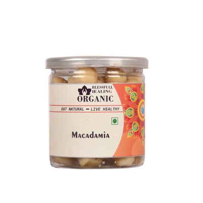 Blessfull Healing Organic Macadamia 250 Gram Airtight Container