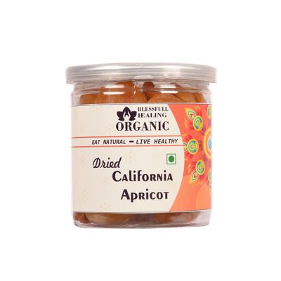 Blessfull Healing Organic Dried California Apricot 300 Gram Airtight Container