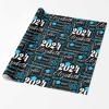 MyPhotoPrint Personalized Wrapping Paper Roll Class of 2024 Gift Wrap Wrapping Paper Roll Blue for Teens Son Daughter Grandson view 2