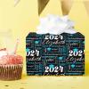 MyPhotoPrint Personalized Wrapping Paper Roll Class of 2024 Gift Wrap Wrapping Paper Roll Blue for Teens Son Daughter Grandson view 4