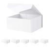 BLK&WH 6 Collapsible Gift Boxes 9x6.5x3.8 Inches, White Bridesmaid Proposal Boxes with Magnetic Closure Lids (Glossy White) view 1