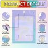 200 Pcs Mylar Bags for Food Storage 5x8 Mylar Bag with Window Purple Blue Resealable Bags for Small Business Bulk Smell Proof Bag Freeze Dried Candy Sealable Packaging Coffee Bean Zipper Packaging view 3