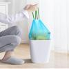 100pcs Small Tear-Free Drawstring Trash Bags 1.1 Mil Thick 4 Gallon Unscented Garbage Bags for Bathroom Kitchen (Blue) view 3