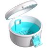 ARGOMAX Leak Proof Retainer Cleaner Case, Denture Cups for Soaking Dentures, Denture Travel Case (White+Blue). view 1