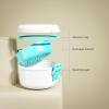 ARGOMAX Leak Proof Retainer Cleaner Case, Denture Cups for Soaking Dentures, Denture Travel Case (White+Blue). view 4