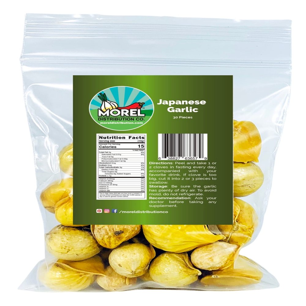 Japanese Garlic (Ajo Japones) 100% Natural!!) Count per Bag: (30-60-130) (30 Pieces)