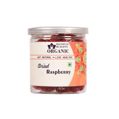 Blessfull Healing Organic Dried Raspberry 300 Gram Airtight Container