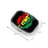 2 Compartments Travel Pill Organizer Daily Pill Case Reggae Rasta Flag Lion Small Pill Box for Pocket Purse Portable Pill Container Medicine Vitamin Organizer view 3