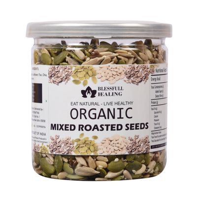 Blessfull Healing Organice Mixed Roasted Seeds 1 lb (453 Gram) Airtight Container
