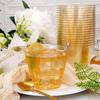 Hioasis 100Pcs 9OZ Gold Glitter Plastic Cups - Gold Plastic Cups, Heavy Duty & BPA-free for Party, Wedding, Celebrations view 3