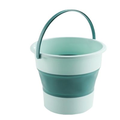 NATTCO Folding Portable Bucket Portable Mop Bucket Foldable Laundry Basket with Wheel Folding Basin Household Item Washing Fishing Camping Basin (Color : T 22.2X19.6CM)