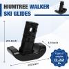 4 Pcs Replacement Ski Glides Black Walker Ski Glide Compatible with Stander EZ Fold-N-Go Walker, Able Life Space Saver Walker and Signature Life Elite Travel Walker view 2