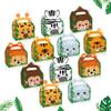 12 Pack Jungle Safari Animals Party Favor Boxes Zoo Animals Theme Happy Birthday Treat Boxes Jungle Safari Party Candy Goodies Boxes for Kids Baby Shower Party Decorations Supplies view 1