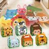12 Pack Jungle Safari Animals Party Favor Boxes Zoo Animals Theme Happy Birthday Treat Boxes Jungle Safari Party Candy Goodies Boxes for Kids Baby Shower Party Decorations Supplies view 2