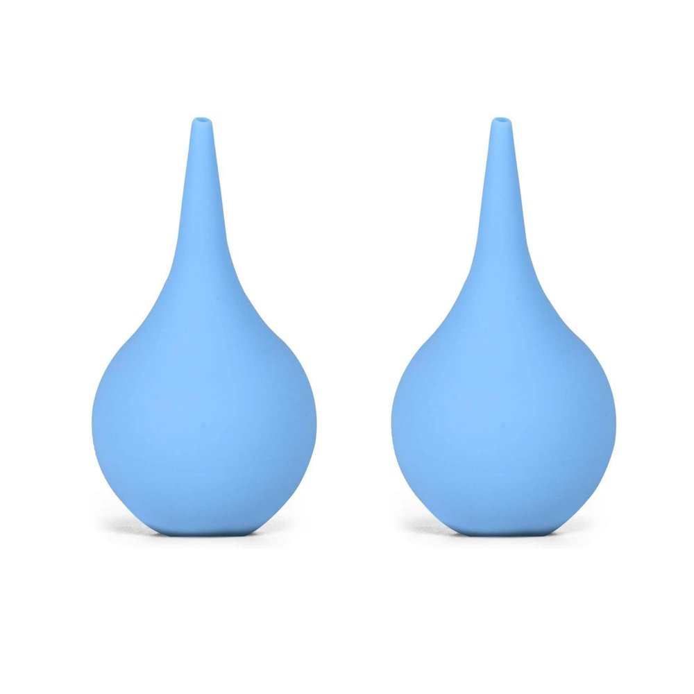 CINOCA Bulb Syringe - Blue Ear Wax Removal Syringe - 2 Oz, 2 Pack - Ideal Baby Ear Aid - Safe, Gentle Cleaning