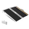 VEVOR Portable Wheelchair Ramp 2FT, Non-Slip Aluminum Folding Handicap Ramp, Door Threshold Ramps for Wheelchair for Home,Wheel Chair Ramp Steps, Cars, Scooter, Cart, Curbs, Stairs view 1