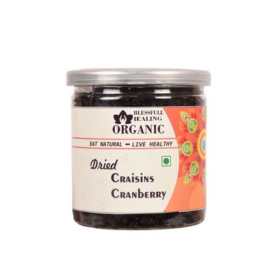 Blessfull Healing Organic Dried Craisins Cranberry 300 Gram Airtight Container