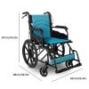 Wheelchairs Transport Wheelchairs All Terrain Carbon Steel Folding Wheelchair with Handbrake and Ergonomic Seat Folding Manual Wheelchair Lightweight view 2