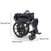 Wheelchairs Transport Wheelchairs All Terrain Carbon Steel Folding Wheelchair with Handbrake and Ergonomic Seat Folding Manual Wheelchair Lightweight view 3