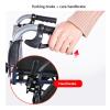 Wheelchairs Transport Wheelchairs All Terrain Carbon Steel Folding Wheelchair with Handbrake and Ergonomic Seat Folding Manual Wheelchair Lightweight view 4