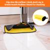 Abizarch 3Pcs Rubber Broom with Squeegee Washable Carpet Rake Broom with Adjustable Handle Reusable Fur Remover Broom Portable Detailing Lint Remover Brush Towel Portable for Tile Floor Carpet view 4