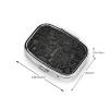 Pill Box 3 Compartment Square Small Pill Case Travel Pillbox for Purse Pocket Blackboard Wallpaper Metal Medicine Organizer Portable Pill Container Holder to Hold Vitamins Medication Supplements view 3