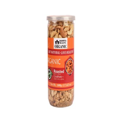 Blessfull Healing Organic Natural, Vegan Sweet Chilly Roasted Halves/Pieces Cashew Nuts Crunchy Kaju 500 Gram