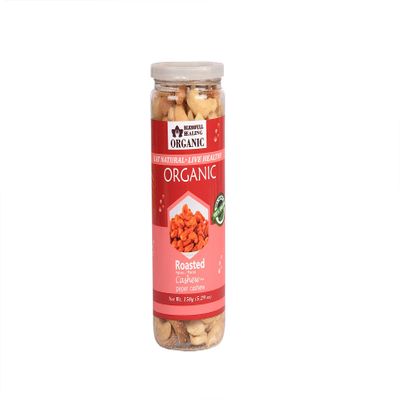 Blessfull Healing Organic Natural, Vegan Pepper Roasted Halves/Pieces Cashew Nuts Crunchy Kaju 150 Gram